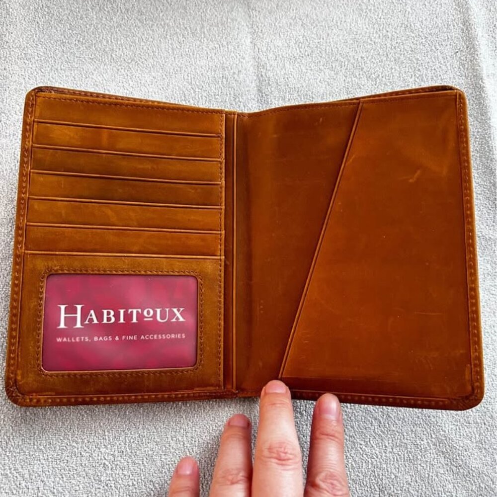Passport Holder Travel Wallet Card Holder - Genuine Leather Bifold Wallet